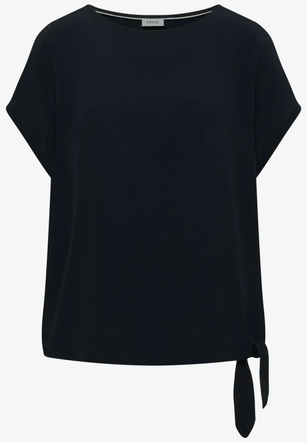 Blouse met ronde hals en knoopdetail