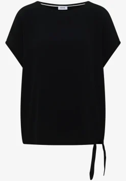Blouse met ronde hals en knoopdetail