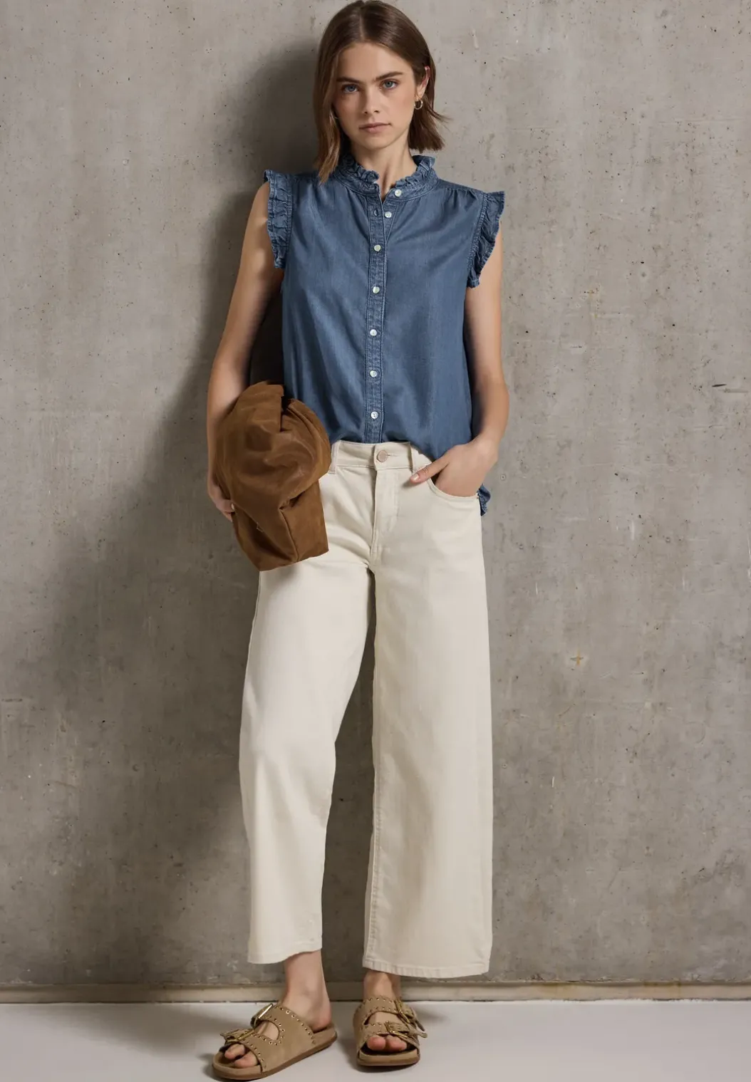 Blouse met ruches
