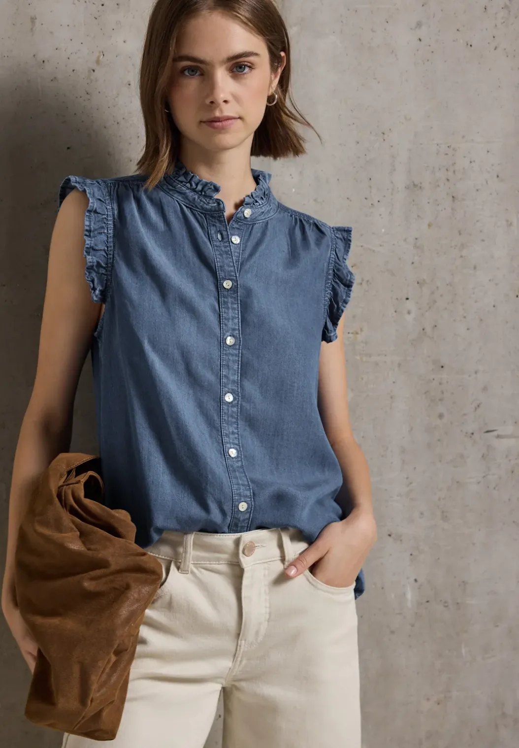 Blouse met ruches