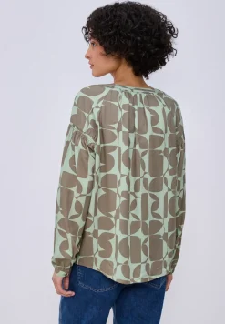 Blouse met smokdetail
