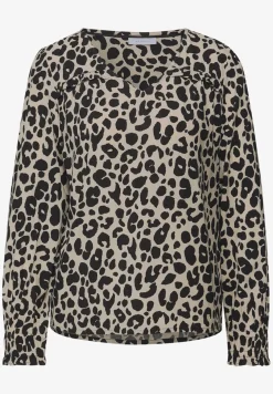 Blouse met V-hals en ruches