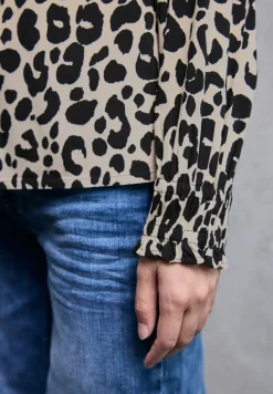 Blouse met V-hals en ruches