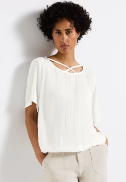 Blouse shirt met lintdetail
