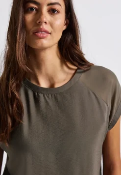 Blouse shirt met mesh detail