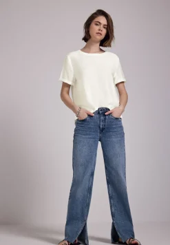 Blouse shirt met splitten