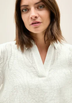 Blouse shirt met textuur