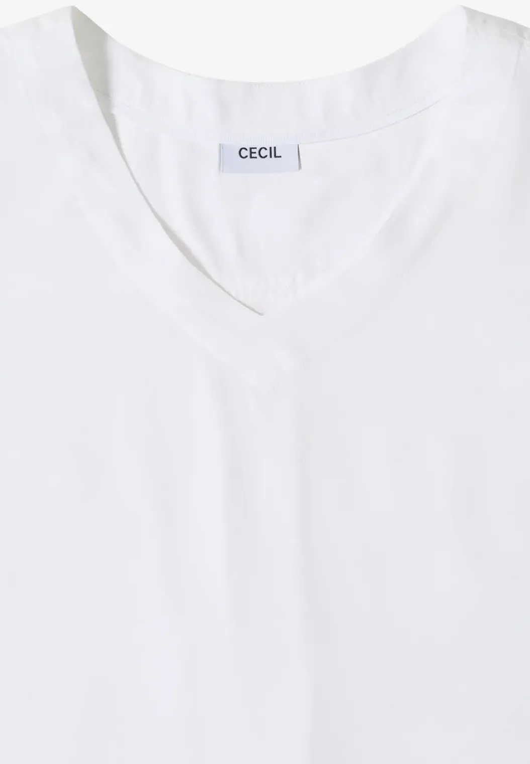 Blouse shirt met V-hals en knoop