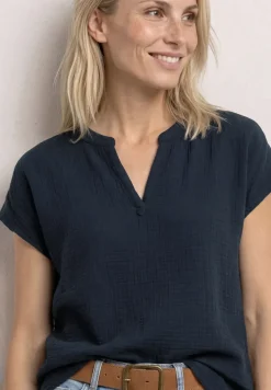 Blouse shirt van mousseline