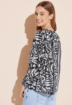 Blouse van patroonmix