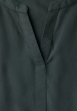 Blouse van viscose met gespleten hals
