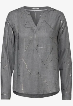 Blouse met folieprint
