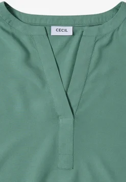 Blouse met gespleten hals