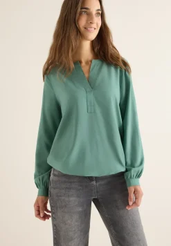 Blouse met gespleten hals