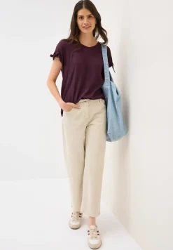 Blouseshirt in effen kleur