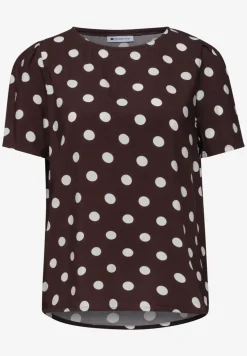 Blouseshirt met korte mouwen en ronde hals