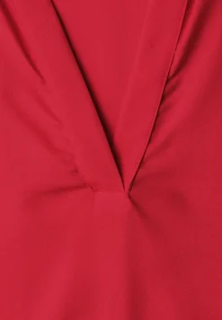 Blouseshirt met overhemdkraag en elastische zoom