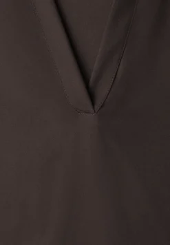 Blouseshirt met overhemdkraag en elastische zoom