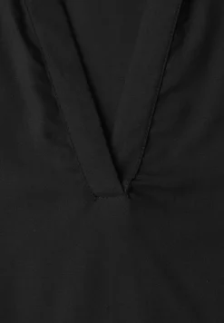 Blouseshirt met overhemdkraag en elastische zoom