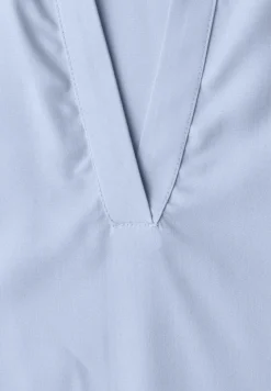 Blouseshirt met overhemdkraag en elastische zoom