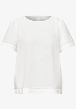 Blouseshirt met ronde hals en tapedetails