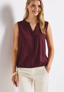 Blousetop in effen kleur