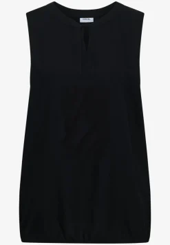 Blousetop met gespleten hals en linten