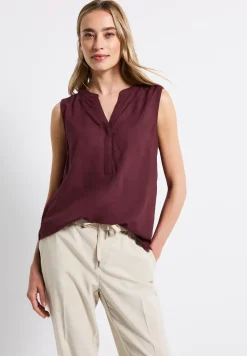 Blousetop met gespleten hals