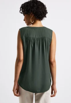 Blousetop met gespleten hals