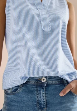 Blousetop van seersucker