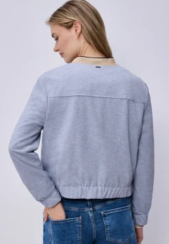Blouson in gemêleerde look met ritssluiting