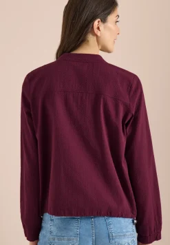 Blouson in seersucker kwaliteit met rits