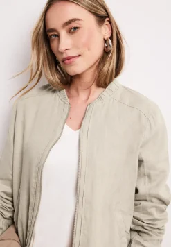 Blouson met gerimpelde zoom en ritssluiting