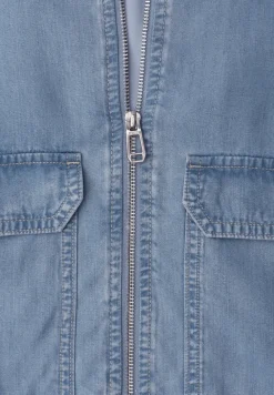 Blouson met opstaande kraag van lyocell
