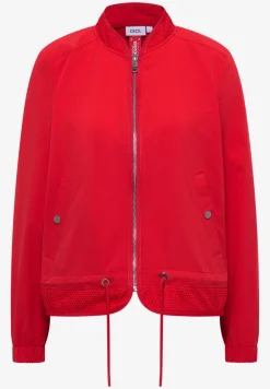 Blouson met trekkoord en mesh details
