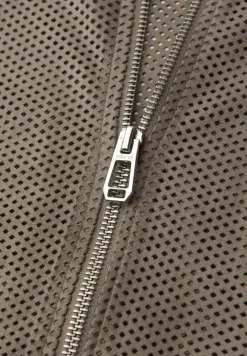 Blouson van velours mesh met ritssluiting