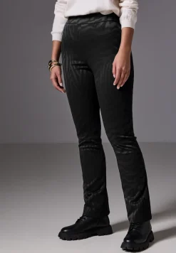 Bootcut jacquard broek