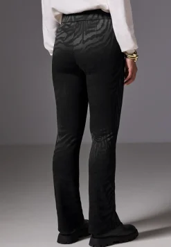 Bootcut jacquard broek