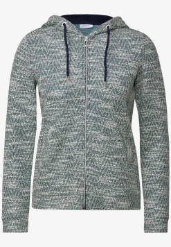 Bouclé vest met capuchon