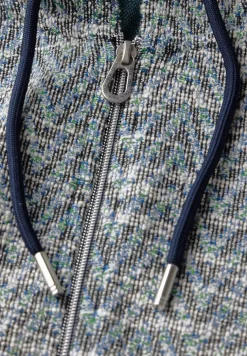 Bouclé vest met capuchon