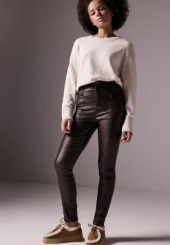 Broek in lederlook