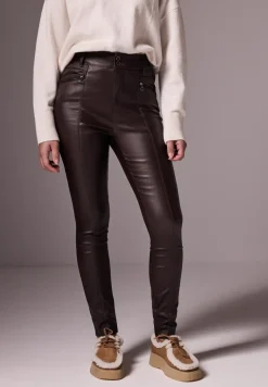 Broek in lederlook