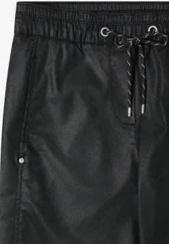 Broek met gecoate Wide Legs
