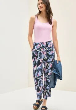 Broek met gedessineerde Wide Legs