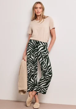 Broek met gedessineerde Wide Legs