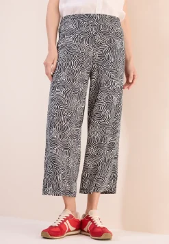 Broek met gedessineerde Wide Legs