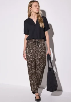 Broek met gedessineerde Wide Legs