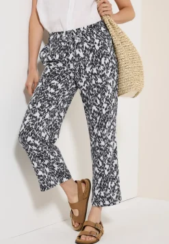 Broek met gedessineerde Wide Legs