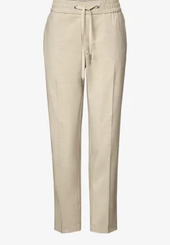 Broek met gemêleerde look