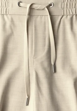 Broek met gemêleerde look